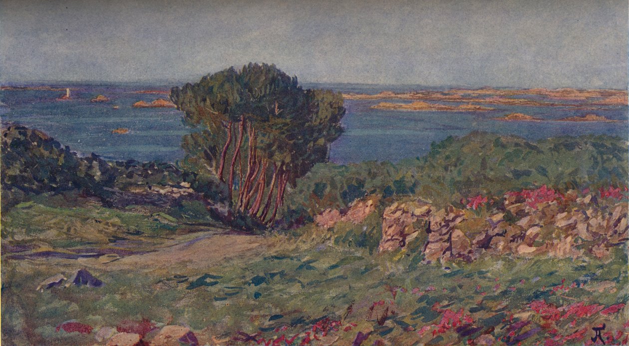 Landskab af Bretagne, c1900, 1905 af Jean Francis Auburtin