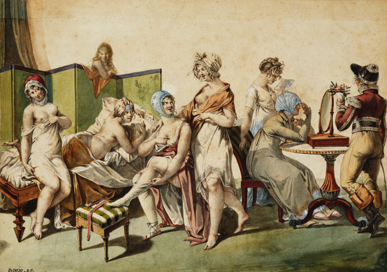 Opdragelse af arbejdere i linned, af Jean Francois Bosio