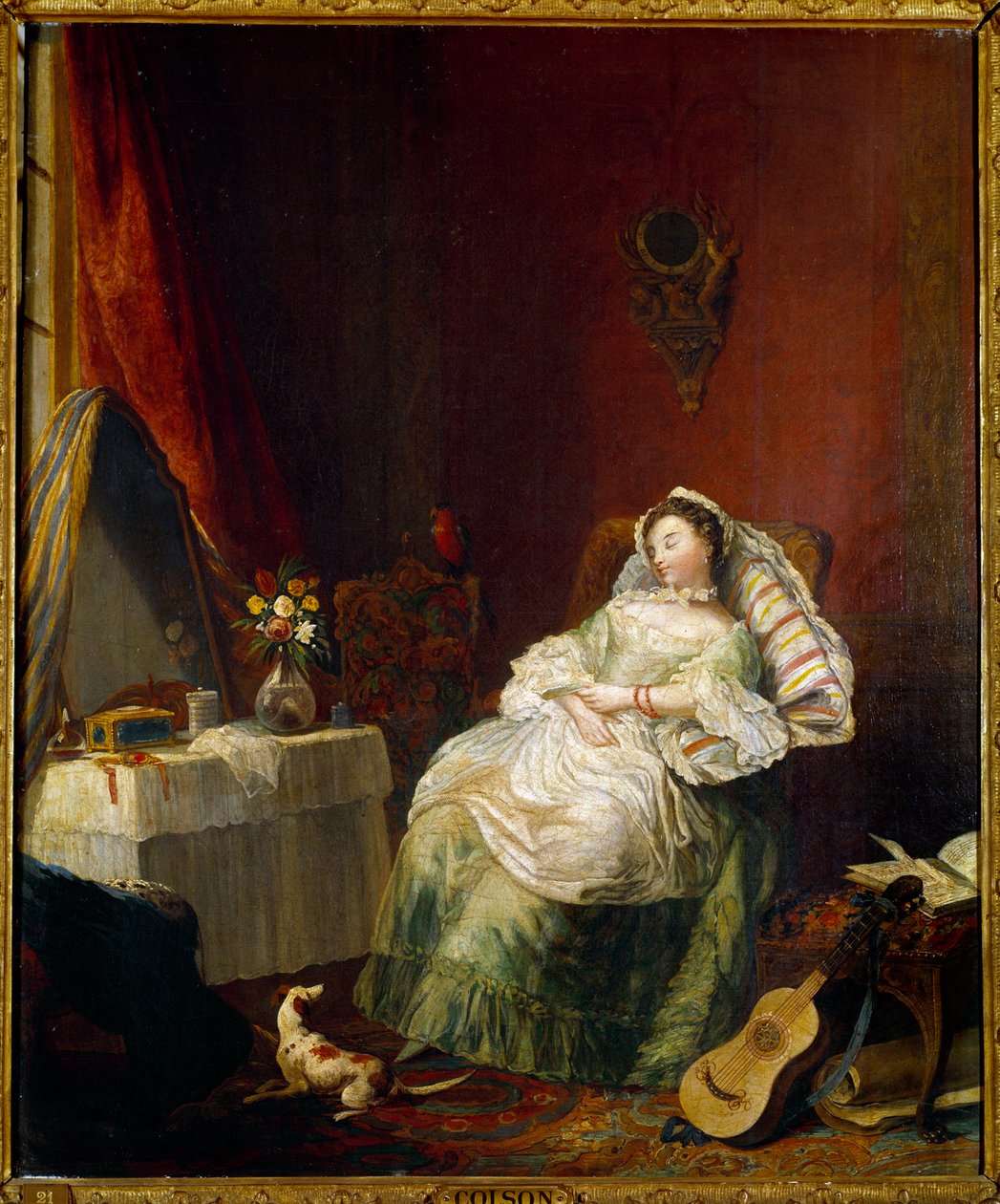 Det gode nye maleri af Jean Francois Colson (1733-1803) 1700-tallet af Jean Francois Colson