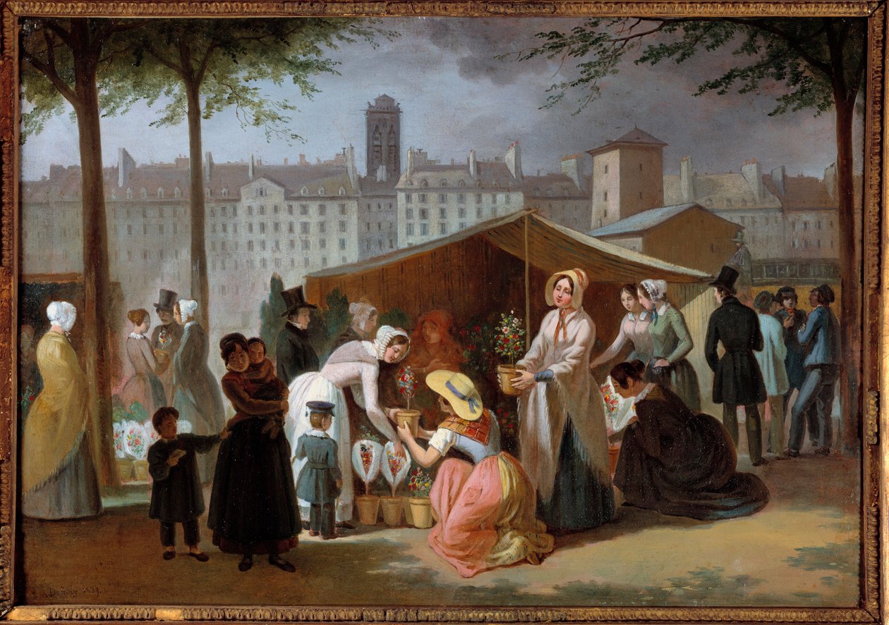 Blomstervandringen. Maleri af Jean Francois Demay (1798 - 1850) af Jean Francois Demay