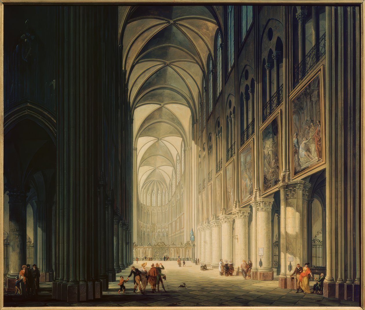 Indvendigt billede af Notre-Dame 1789 af Jean Francois Depelchin