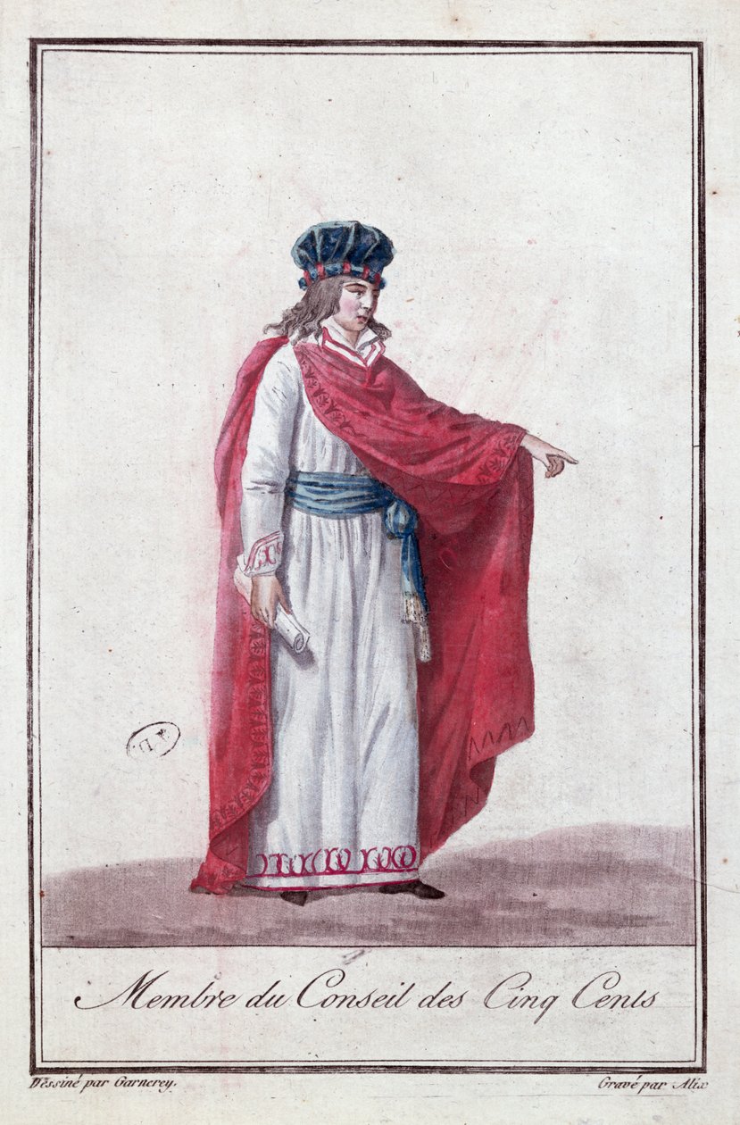 Medlem af Rådet for de femhundrede under Directoire-perioden, 1795-99 af Jean Francois Garneray