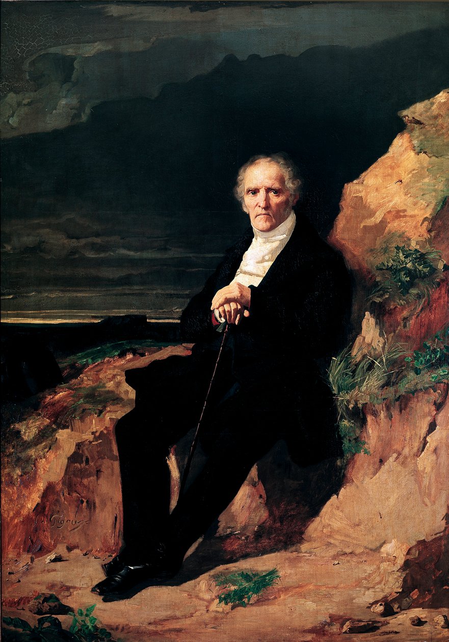 Portræt af den franske økonom og filosof Charles Fourier (1772-1837) Maleri af Jean Gigoux (1806-1894) 1800-tallets Besancon, Musee Historique du Palais Granvelle - Portræt af den franske filosof og økonom Charles Fourier (178372-178372). Pai af Jean Francois Gigoux