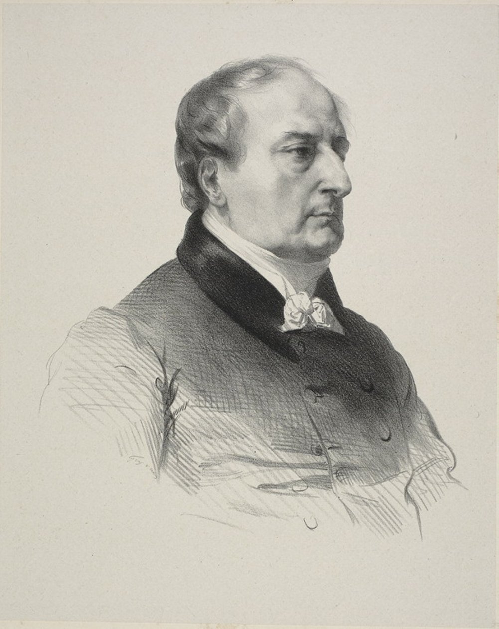 Portræt af maleren baron François Gérard af Jean Francois Gigoux