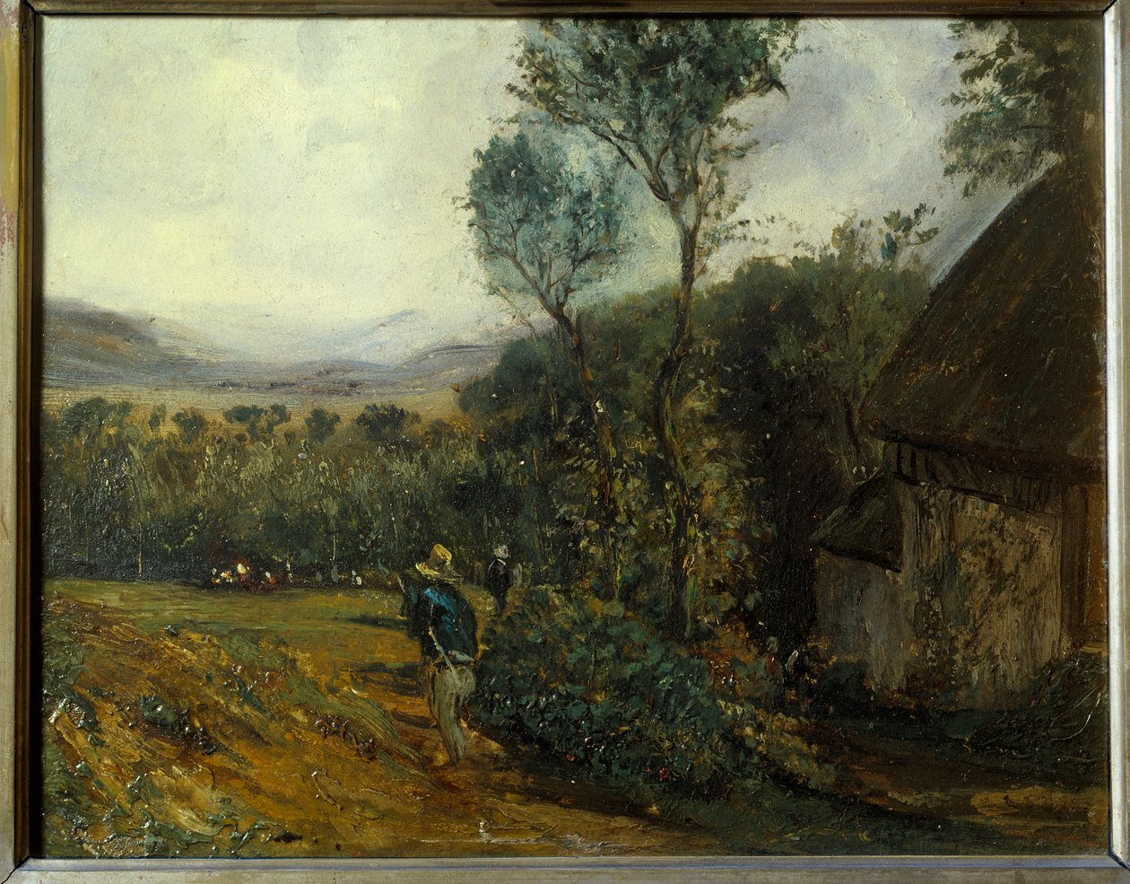 Gårdmaleriet af Jean Francois Hue (1751-1823) 1800-tallet, af Jean Francois Hue