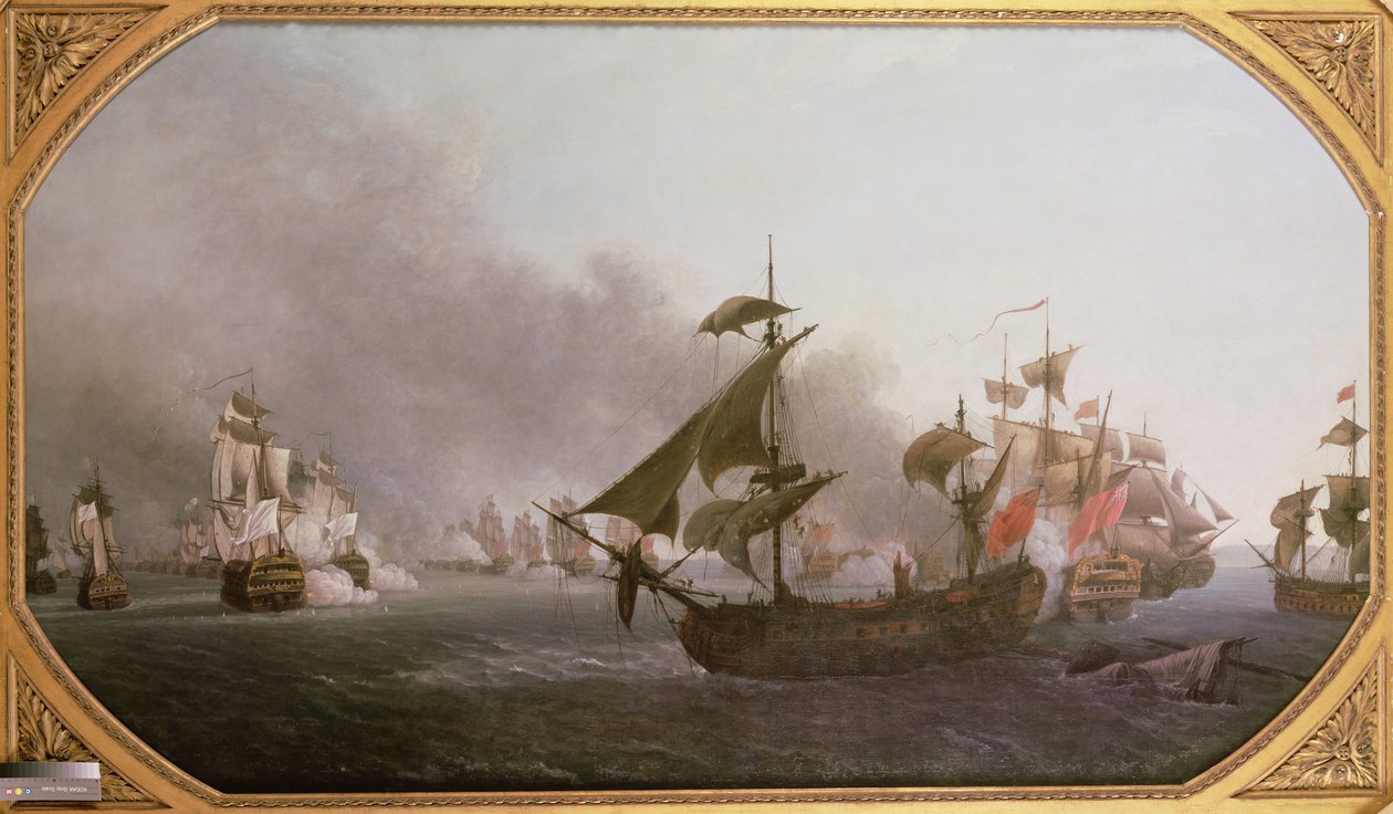 Søkamp ud for Isle of Grenada, 6. juli 1779, 1788 af Jean Francois Hue