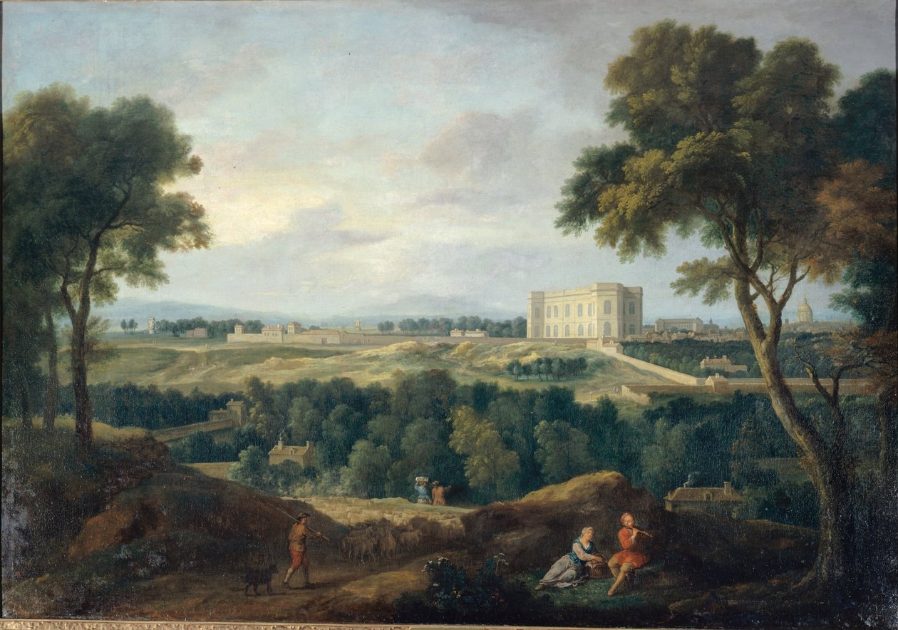 Observatoriet, set fra Butte aux Cailles, ca. 1710 (olie på lærred) af Jean Francois I Millet