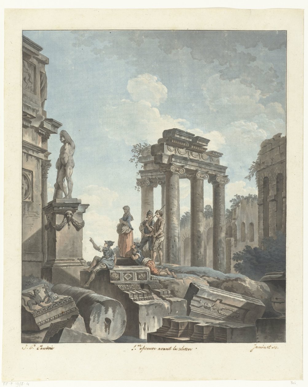Gamle ruiner af Jean Francois Janinet