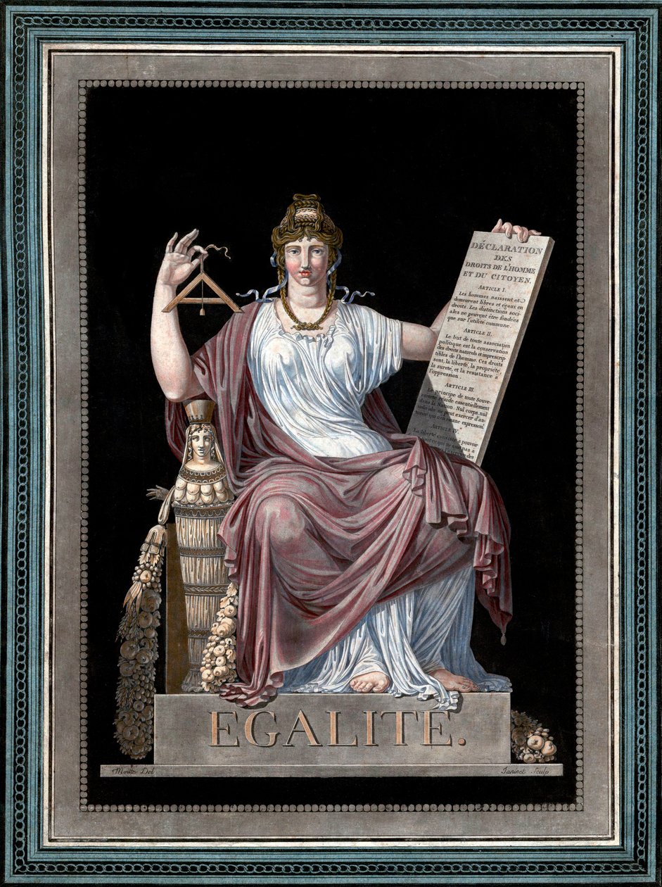 Ligestilling - gravering af Jean Francois (Jean-Francois) Janinet (1752-1814) - Allegorie de l