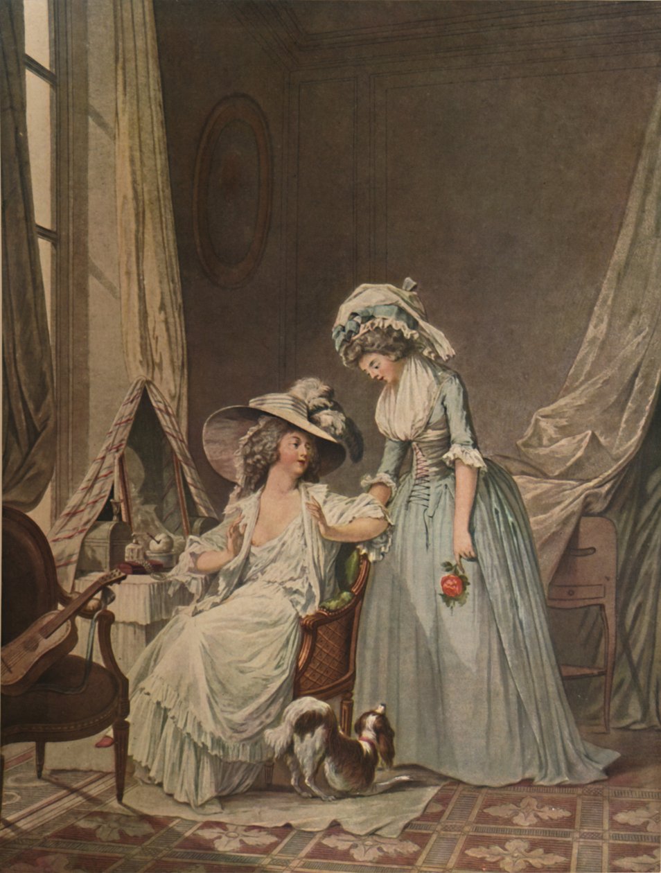 LAveu Difficile, Difficult Confession, 1787, 1913 af Jean Francois Janinet