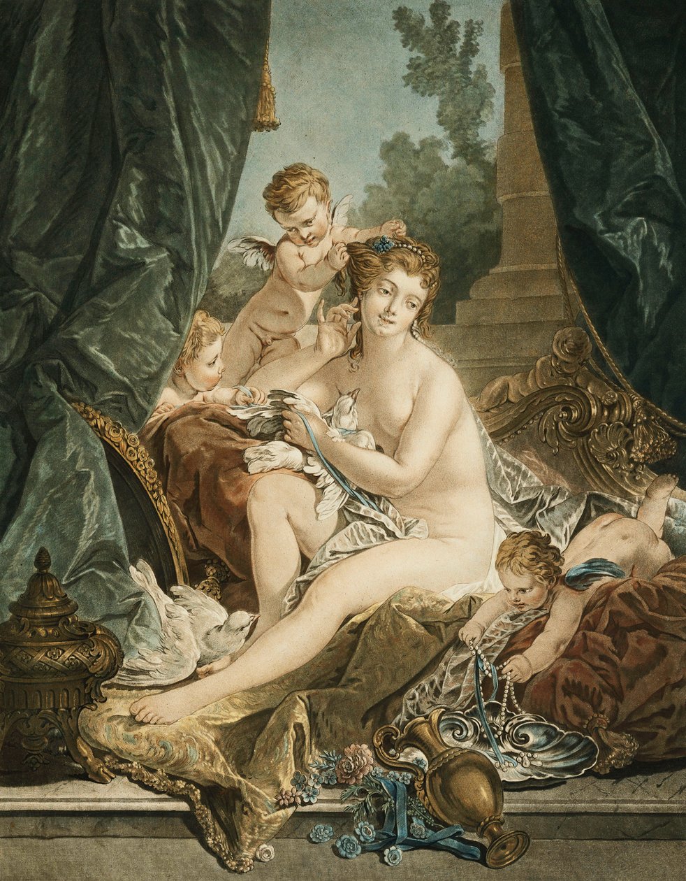 The Toilet of Venus, efter Francois Boucher, 1783 af Jean Francois Janinet