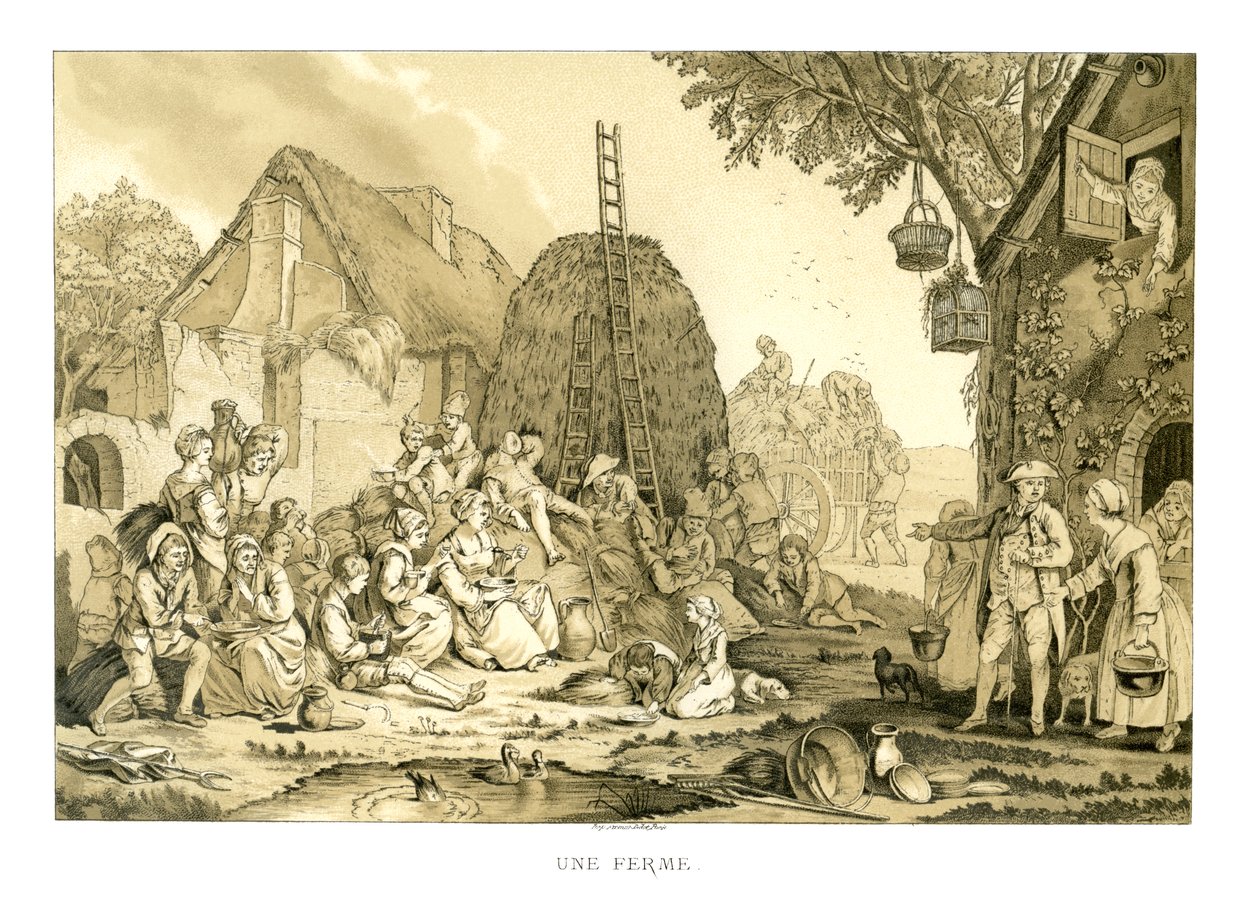 Gården, 1885. af Jean Francois Janinet