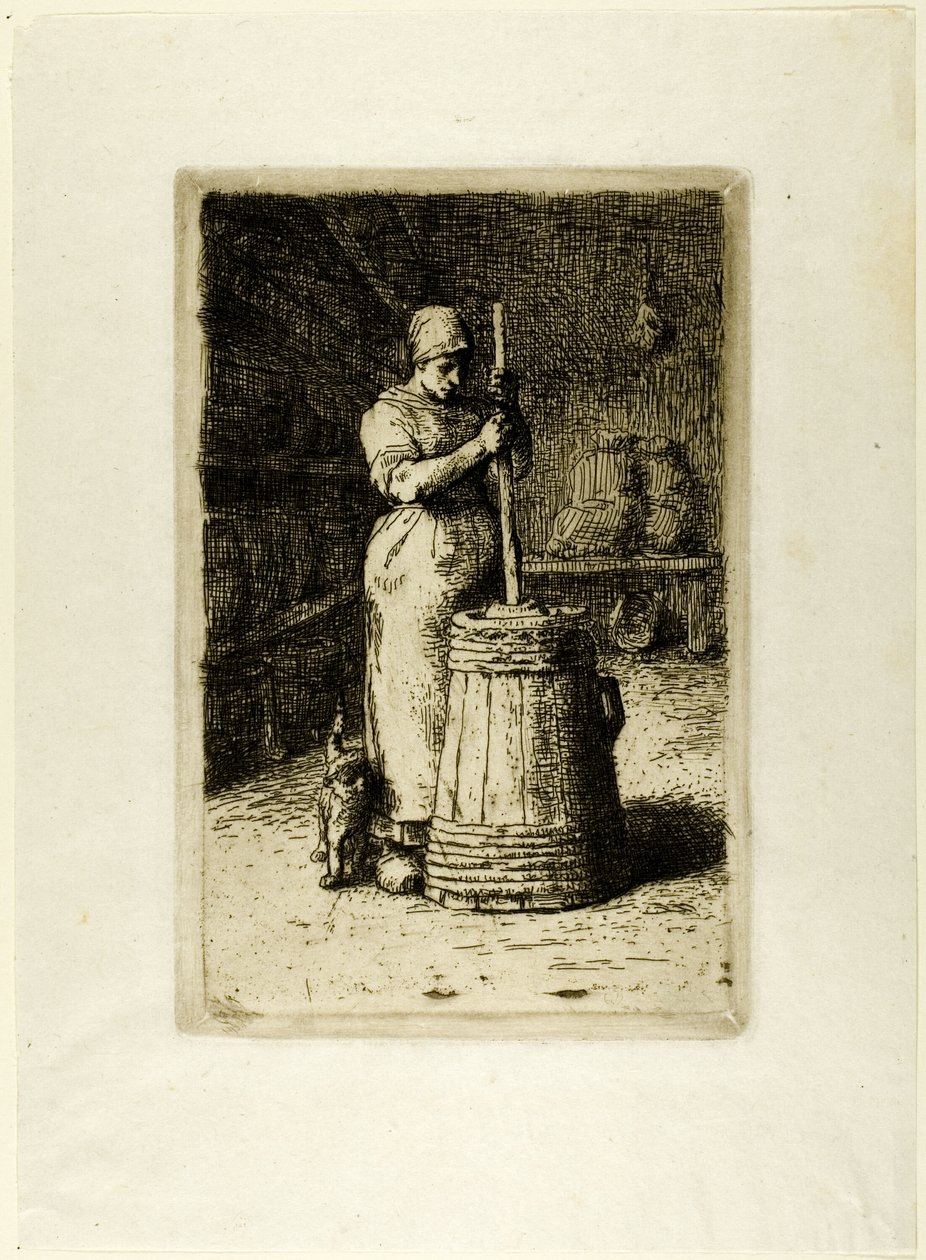 En kvinde, der kværner af Jean Francois Millet