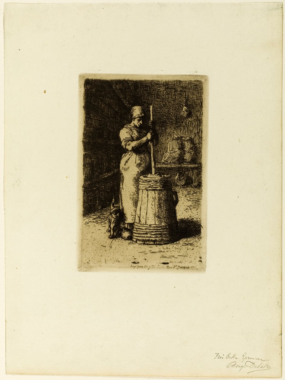 En kvinde, der kværner af Jean Francois Millet