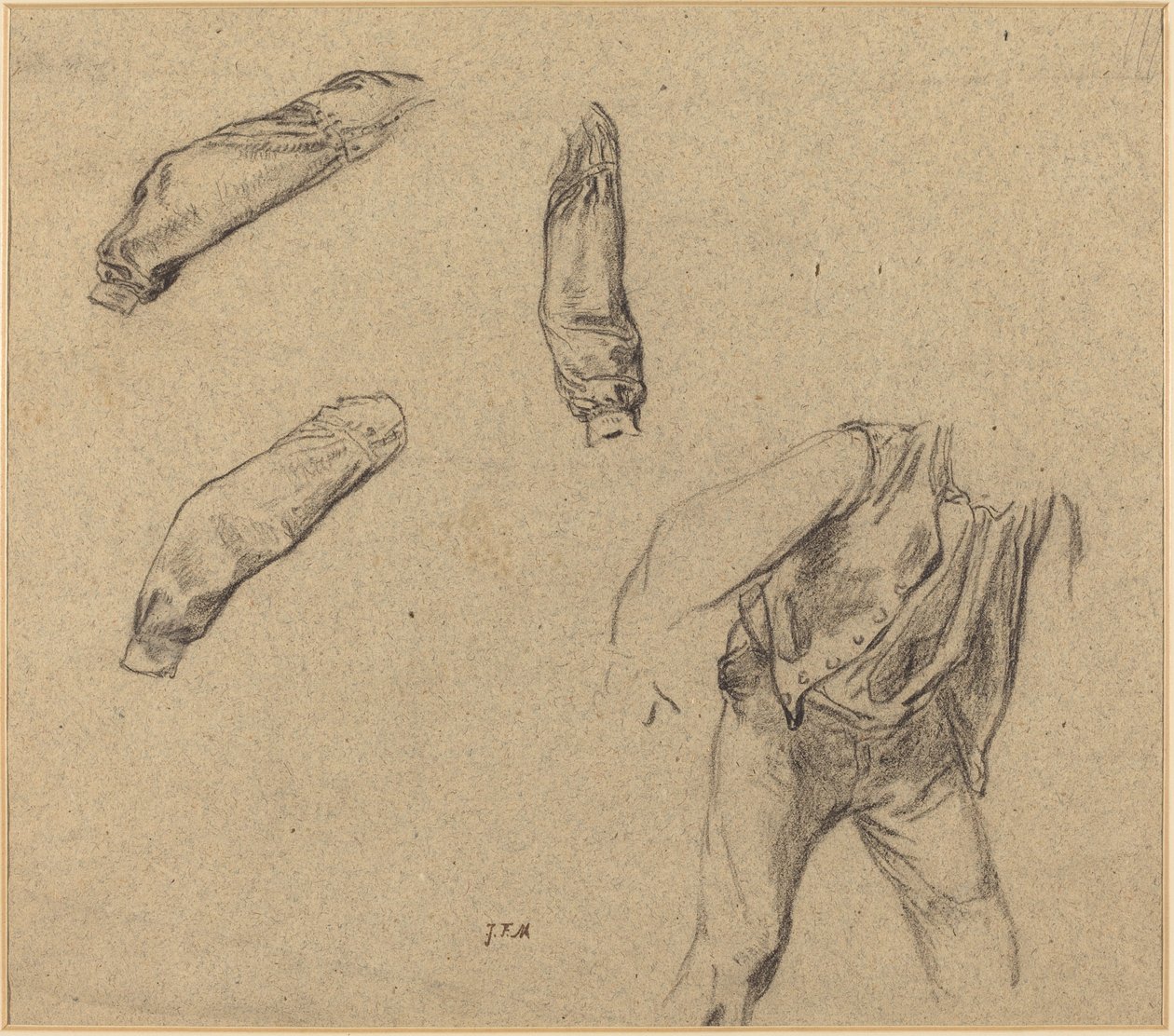 Kostumestudier af Jean Francois Millet