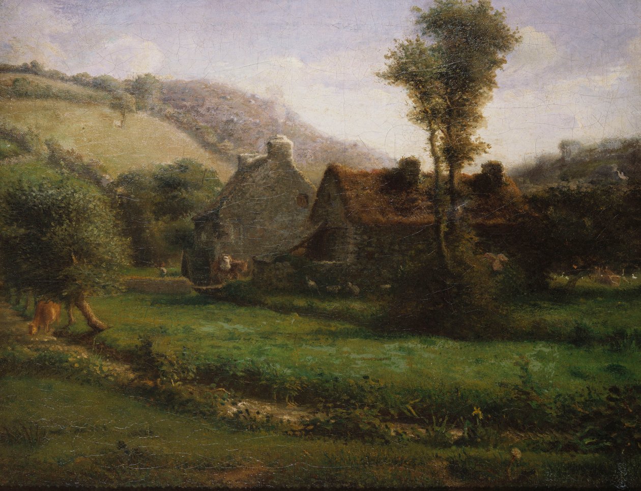 Sommerhus i et Landskab, c.1871 af Jean Francois Millet
