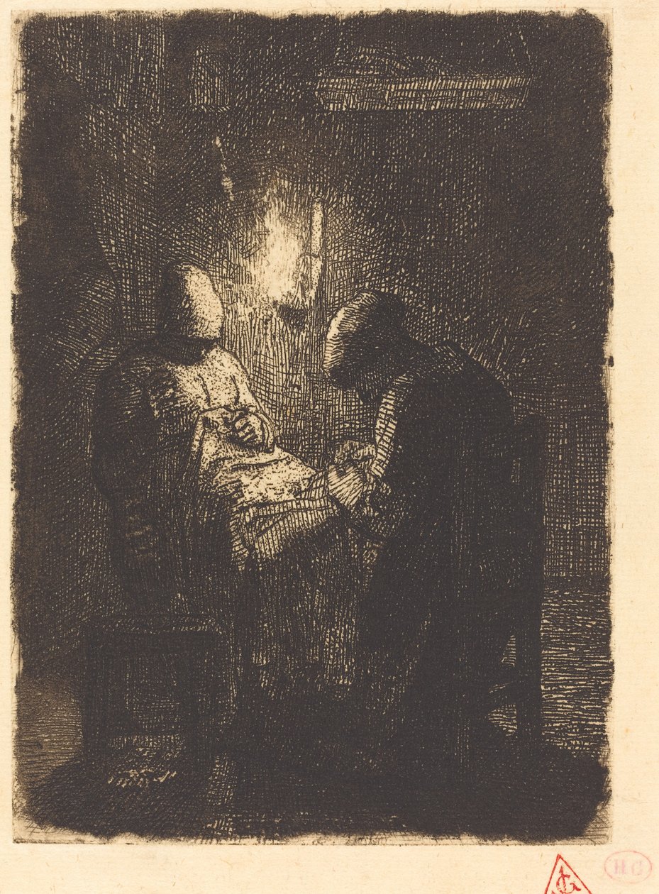 Aften (La Vielle) af Jean Francois Millet