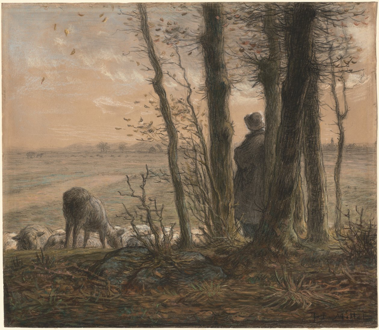 Faldende Blade af Jean Francois Millet