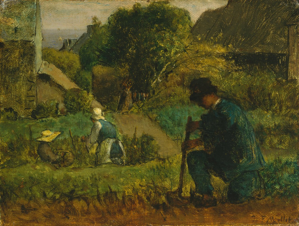 Havescene, 1854. af Jean Francois Millet