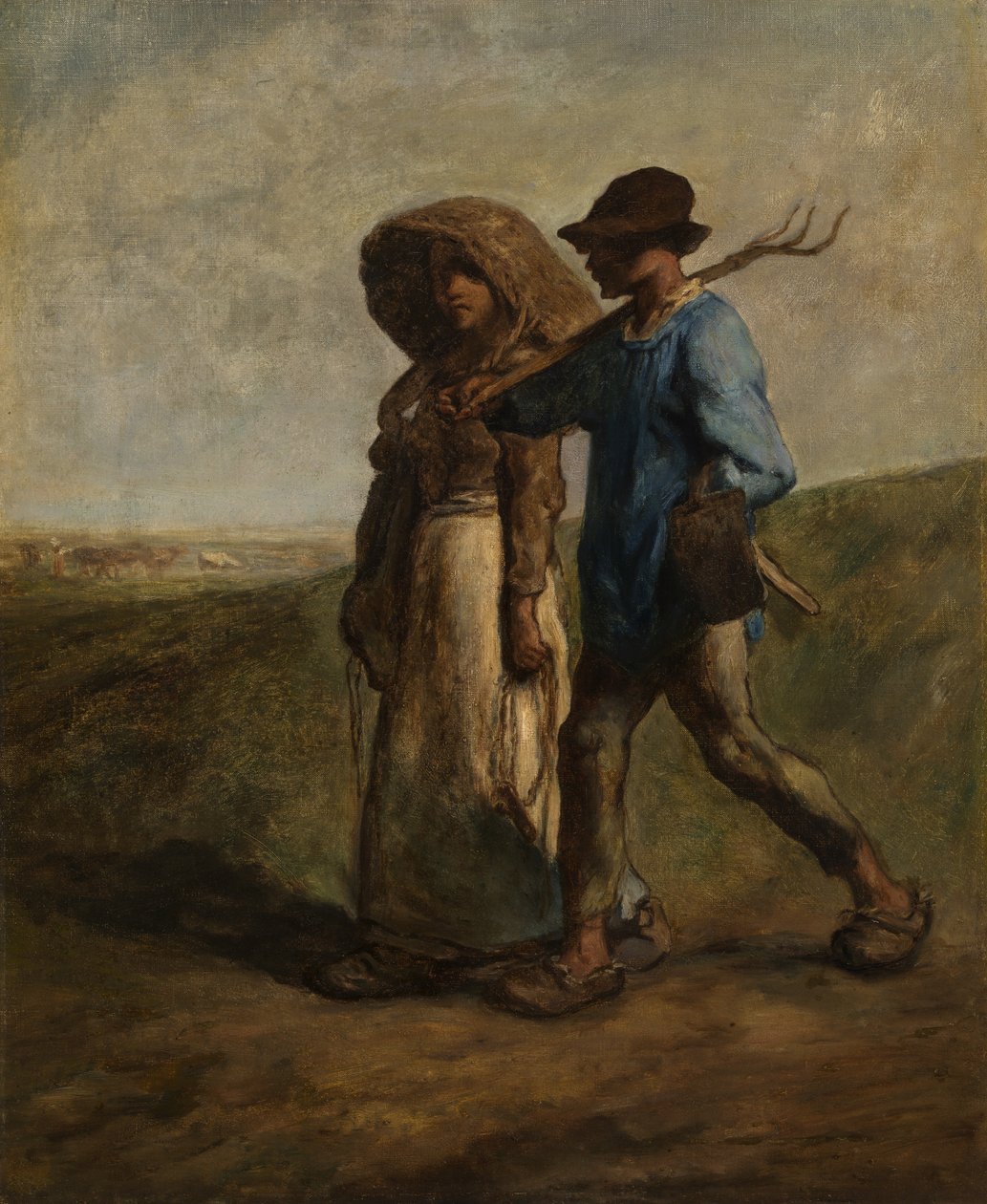 Going to Work, ca. 1850-51 (olie på lærred) af Jean Francois Millet