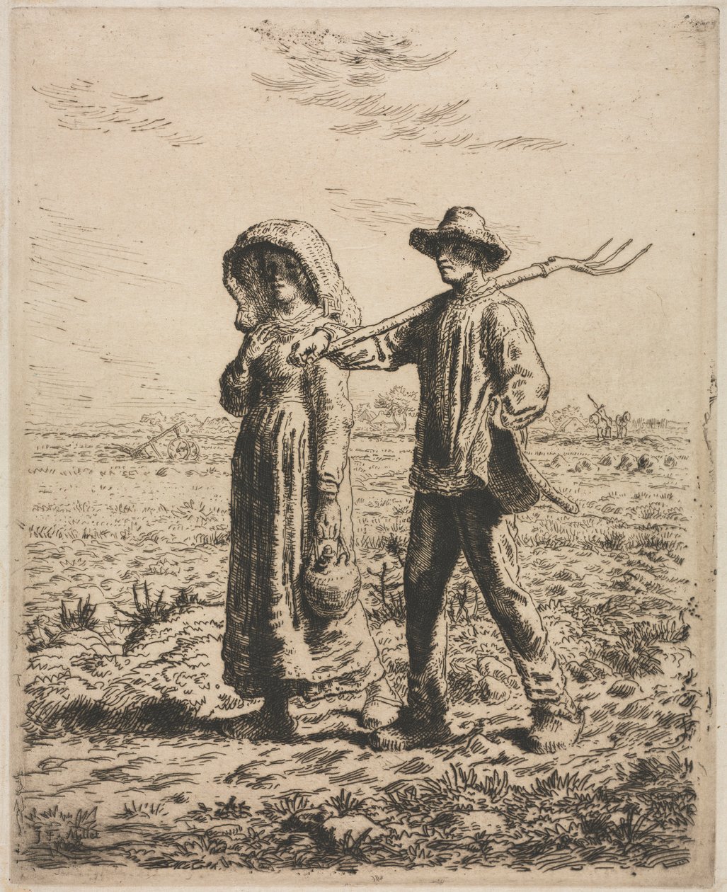 Går på arbejde af Jean Francois Millet