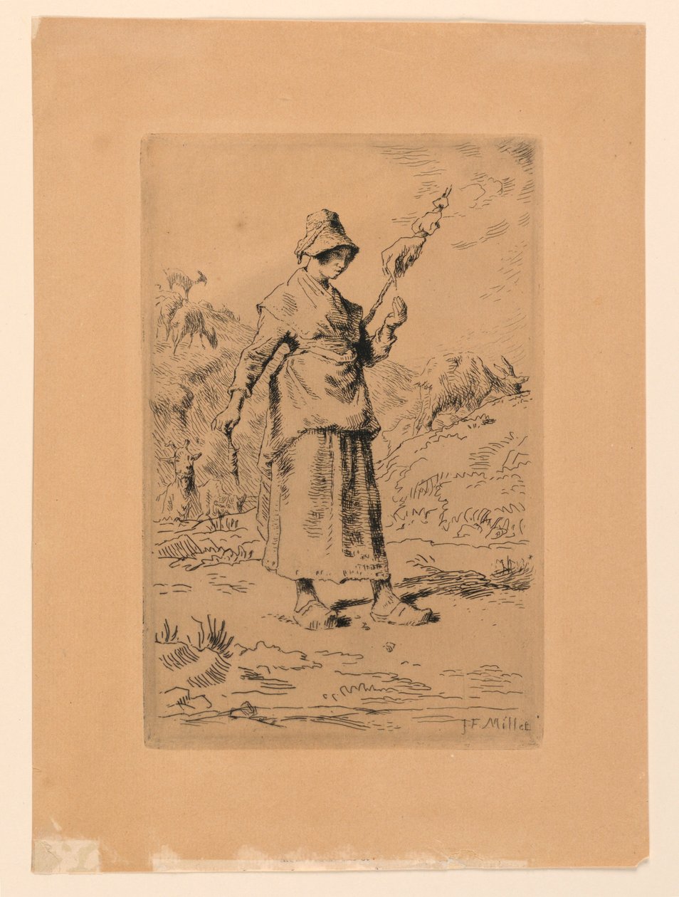 Spinneren af Jean Francois Millet