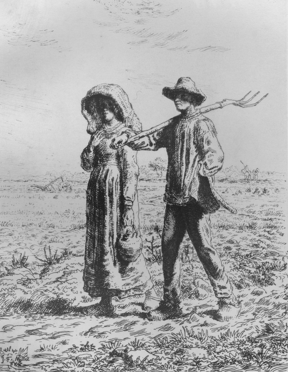 Afgang på arbejde, 1863 af Jean Francois Millet