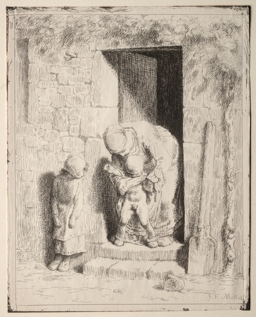 Moderlige forholdsregler af Jean Francois Millet