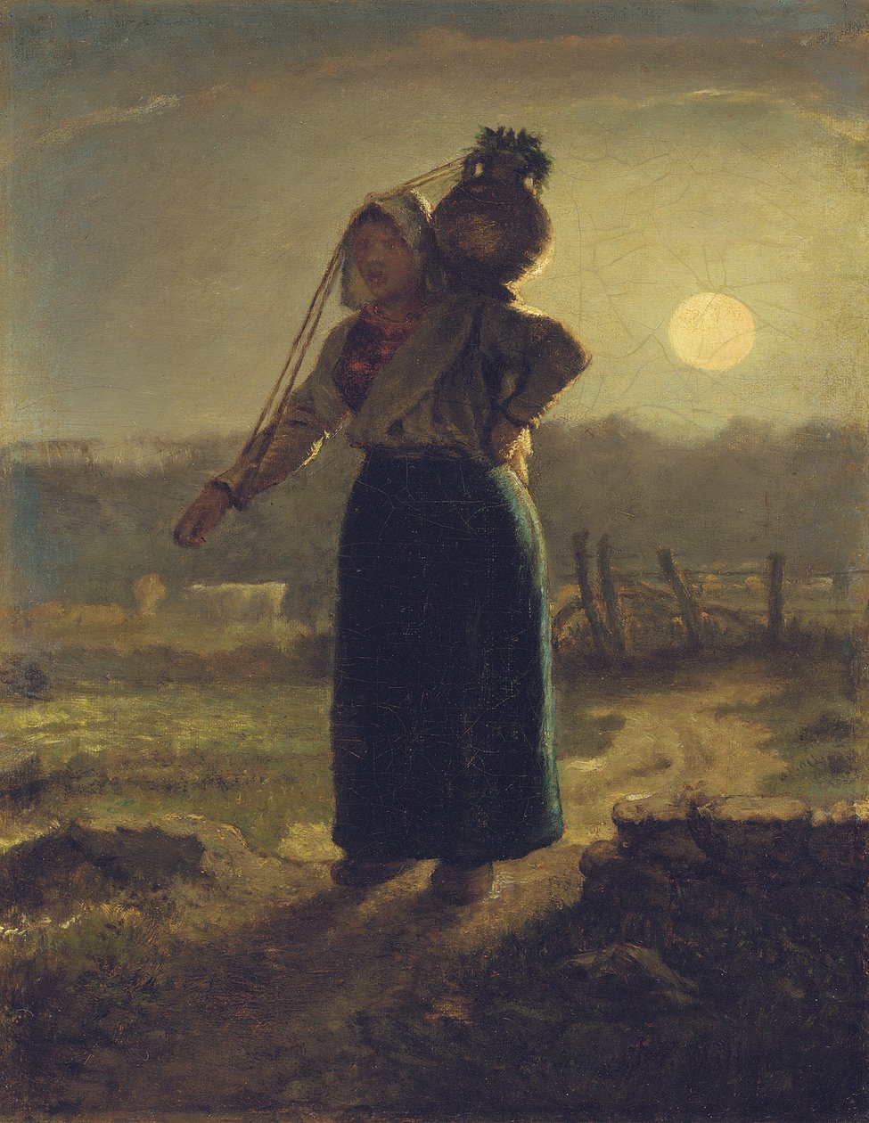 Norman mælkepige, 1853-54 af Jean Francois Millet