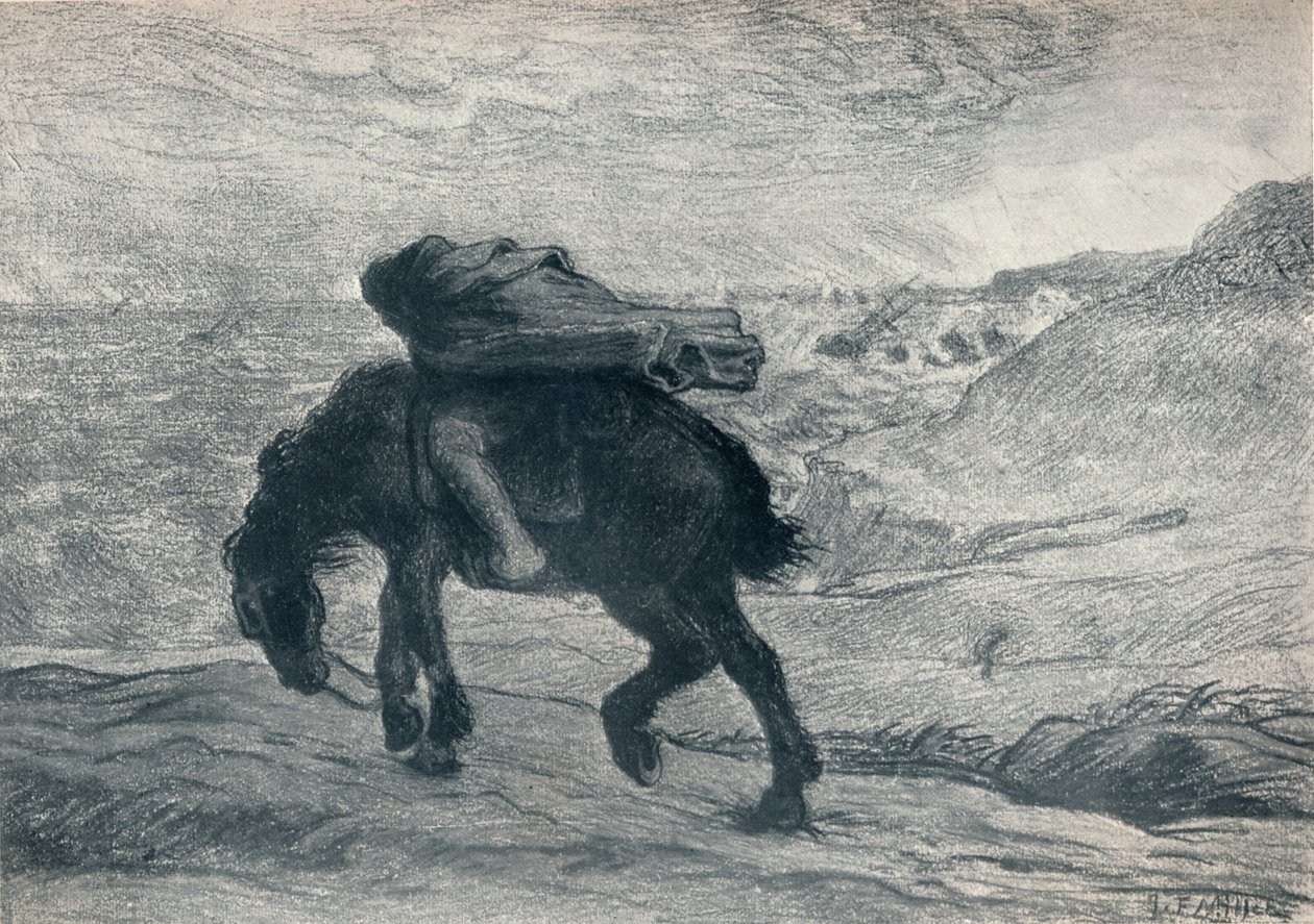 Phoebus og Boreus, 1800-tallet af Jean Francois Millet
