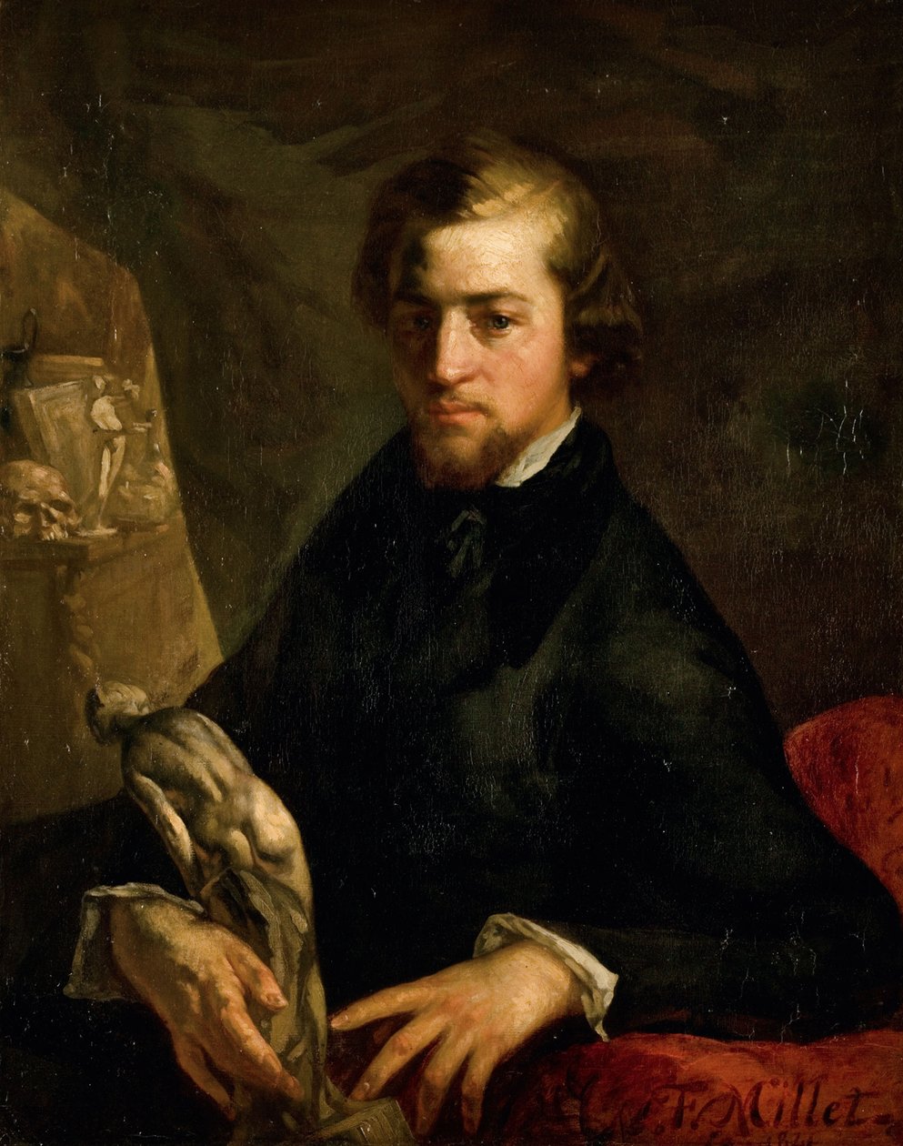 Portræt af Charles-André Langevin af Jean Francois Millet