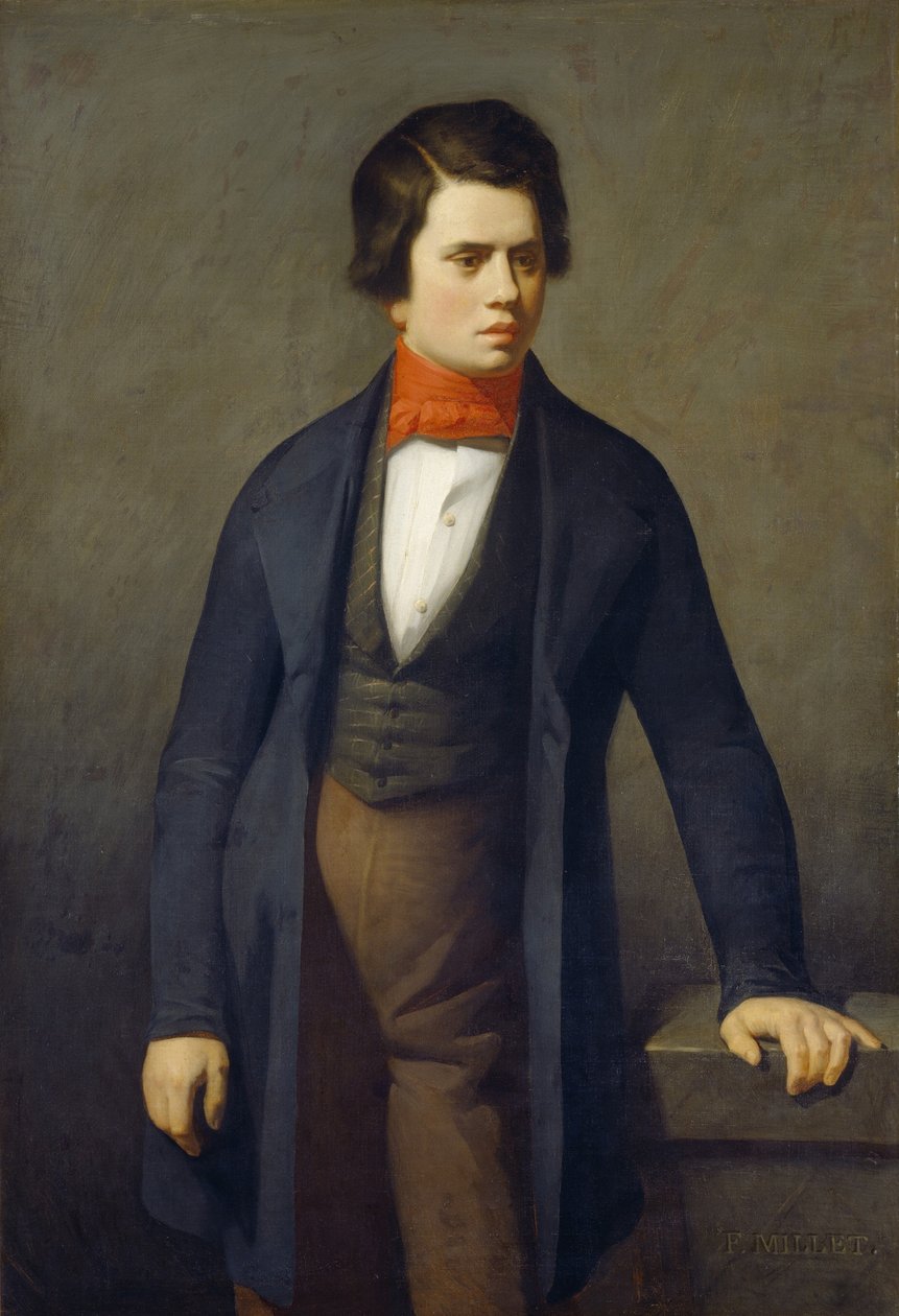 Portræt af Leconte de Lisle 1818-1894 af Jean Francois Millet