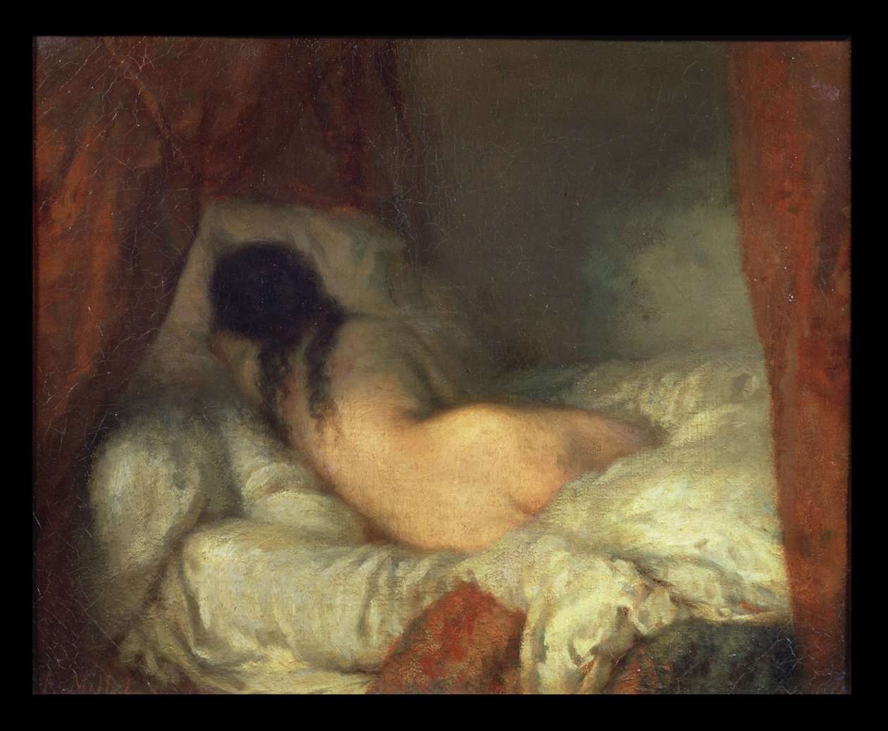 Liggende nøgen kvinde af Jean Francois Millet