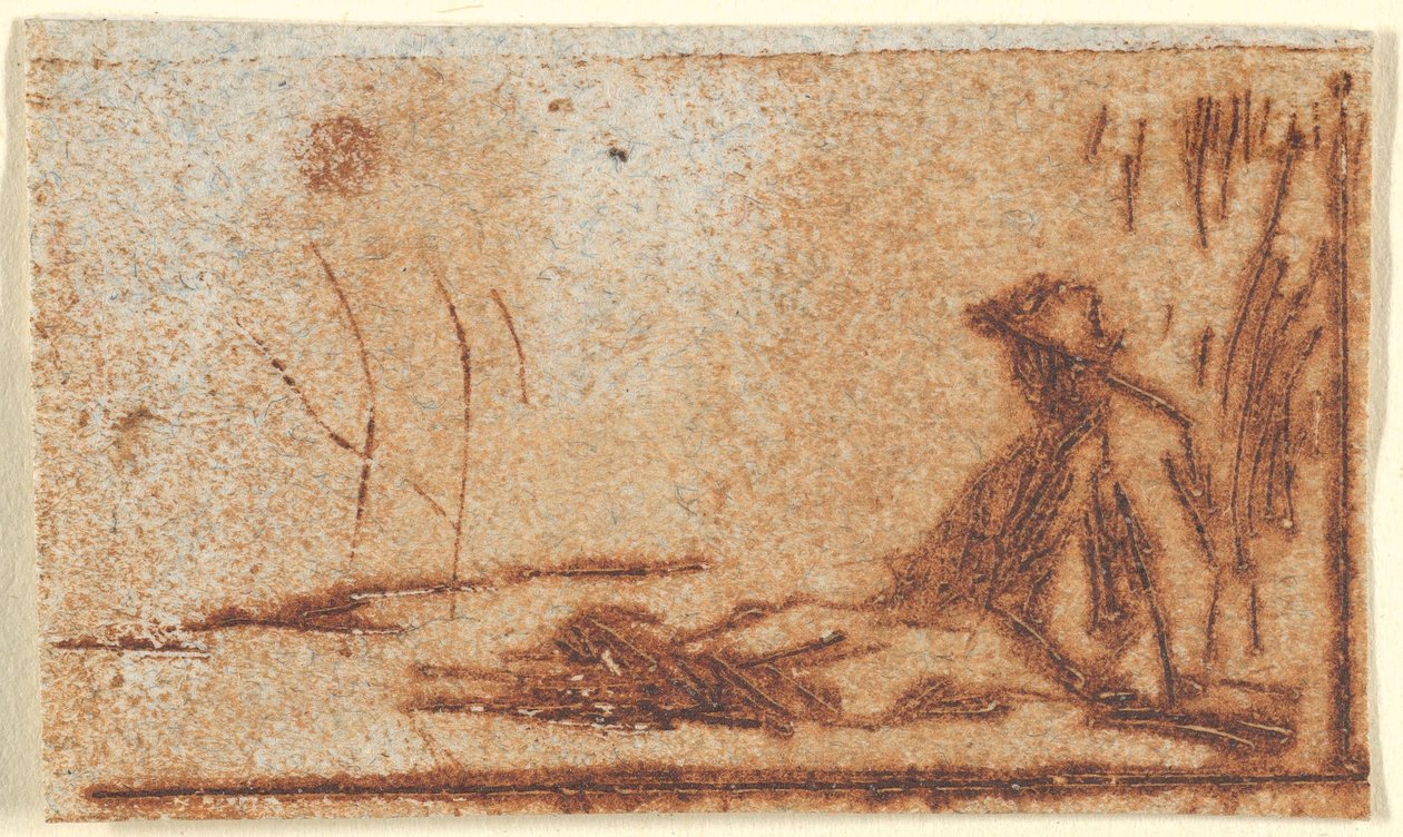 Siddende Bonde, 1830-75. af Jean Francois Millet