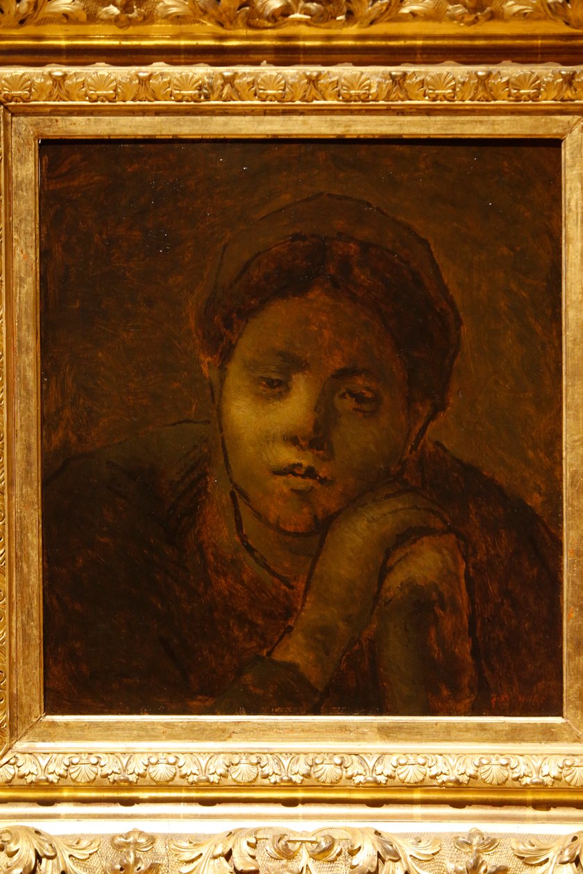 Hyrde hvilende på sin stok, 1872 af Jean Francois Millet
