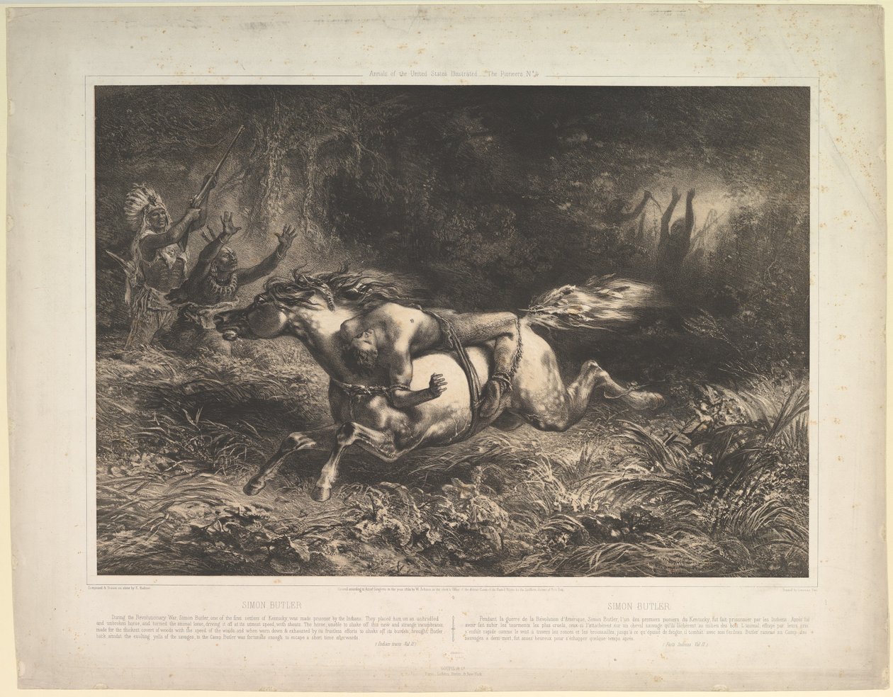 Simon Butler Indian Trails, vol. II, 1852. af Jean Francois Millet