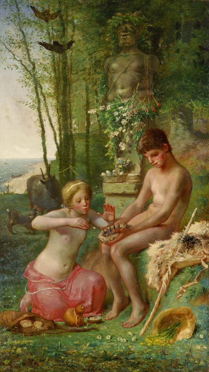 Spring Daphnis og Chloë, 1865 af Jean Francois Millet