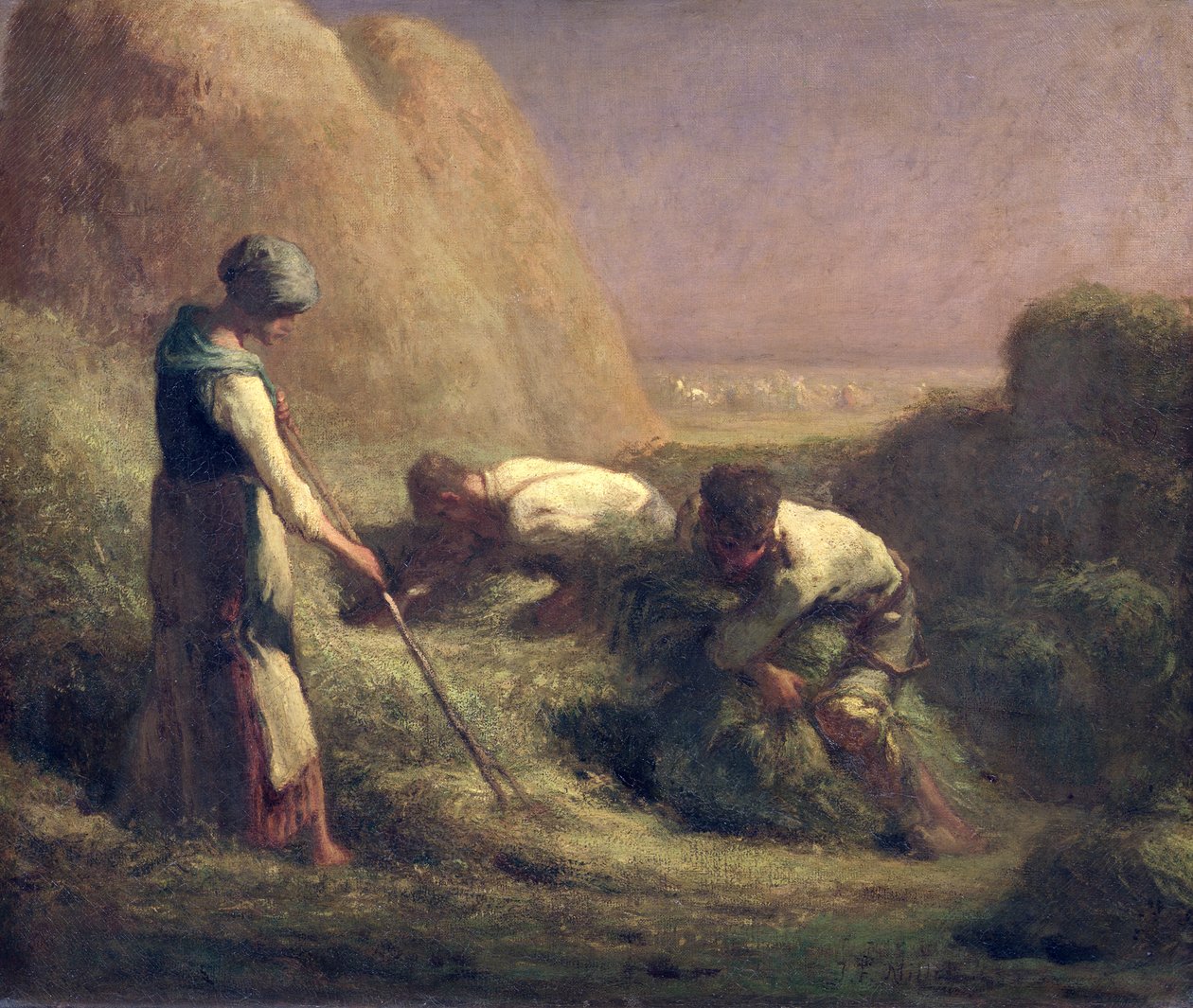 Bukserne, 1850-51 af Jean Francois Millet
