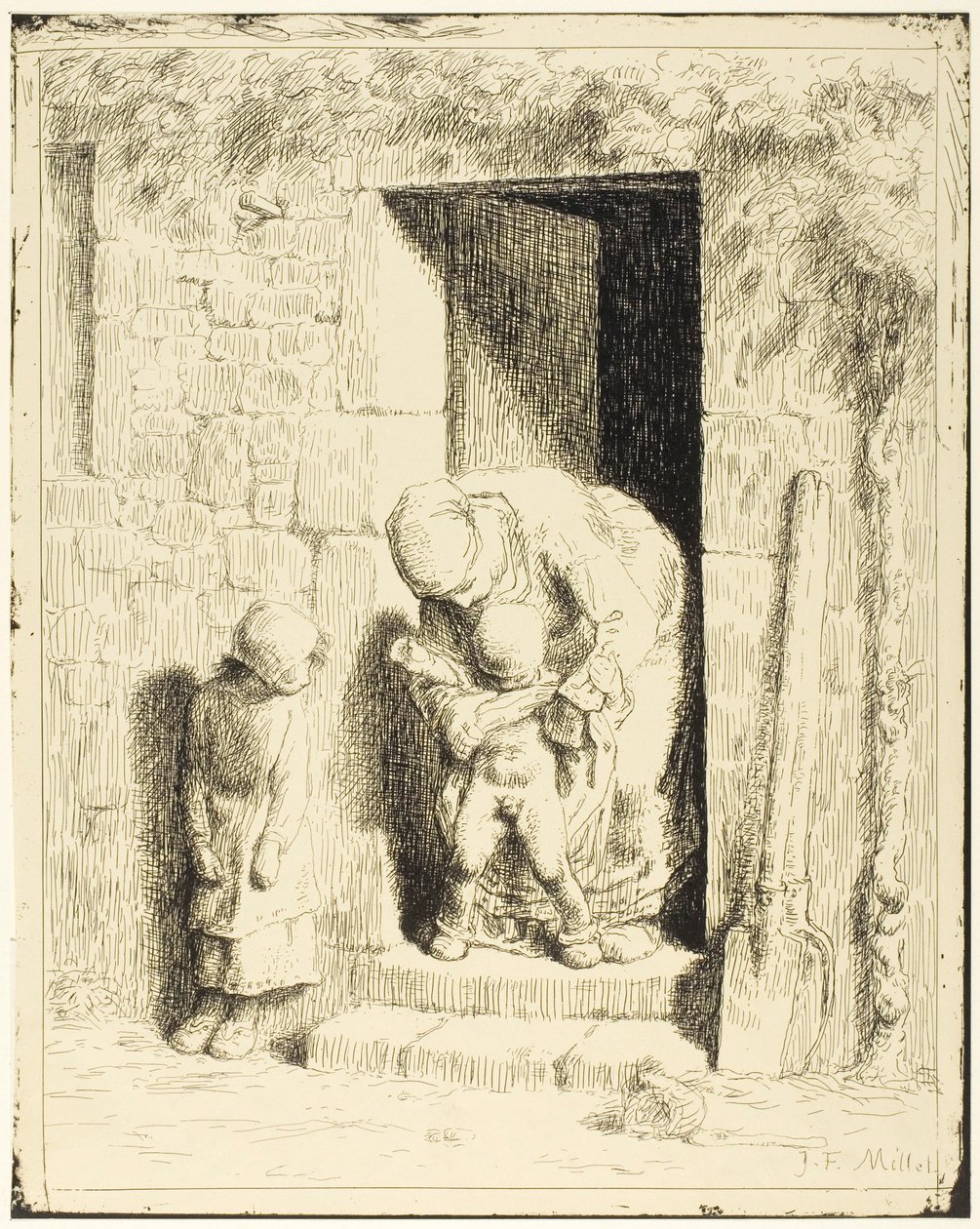 Moderens Forsigtighed af Jean Francois Millet