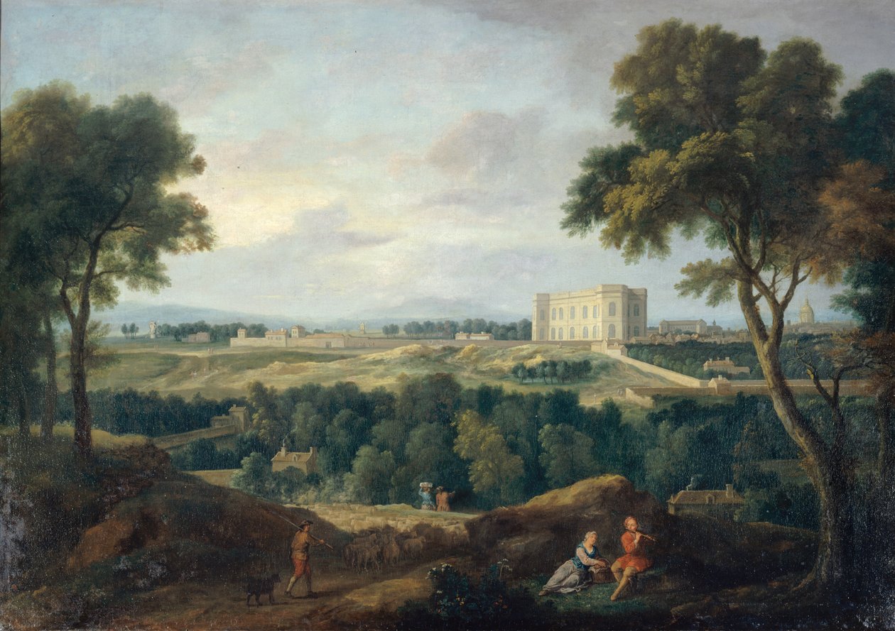 Observatoriet og omgivelserne, udsigt fra Butte aux Cailles; af Jean Francois Millet