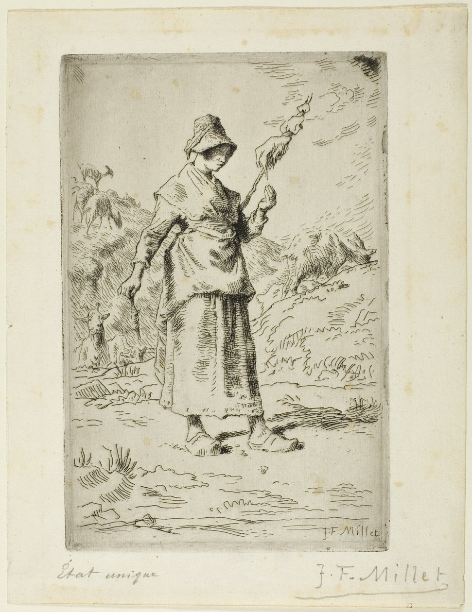 Spinneren af Jean Francois Millet