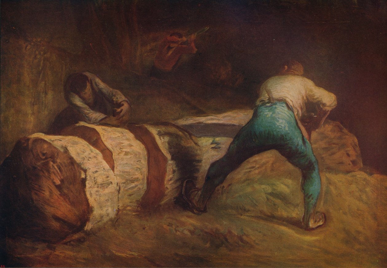 The Wood-Sawyers, 1850-1852, c1915 af Jean Francois Millet