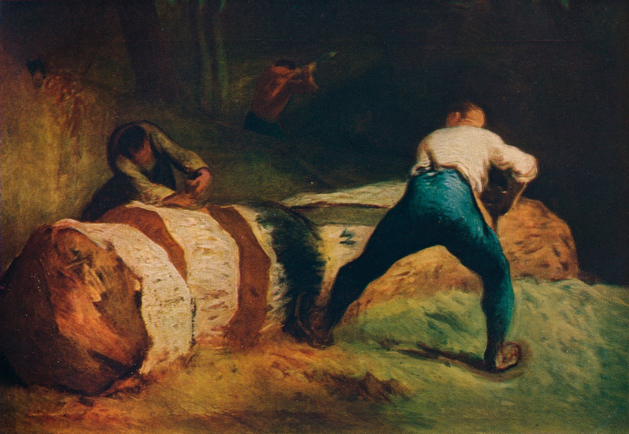 The Wood Sawyers, Les scieurs de long, c1850, 1911 af Jean Francois Millet