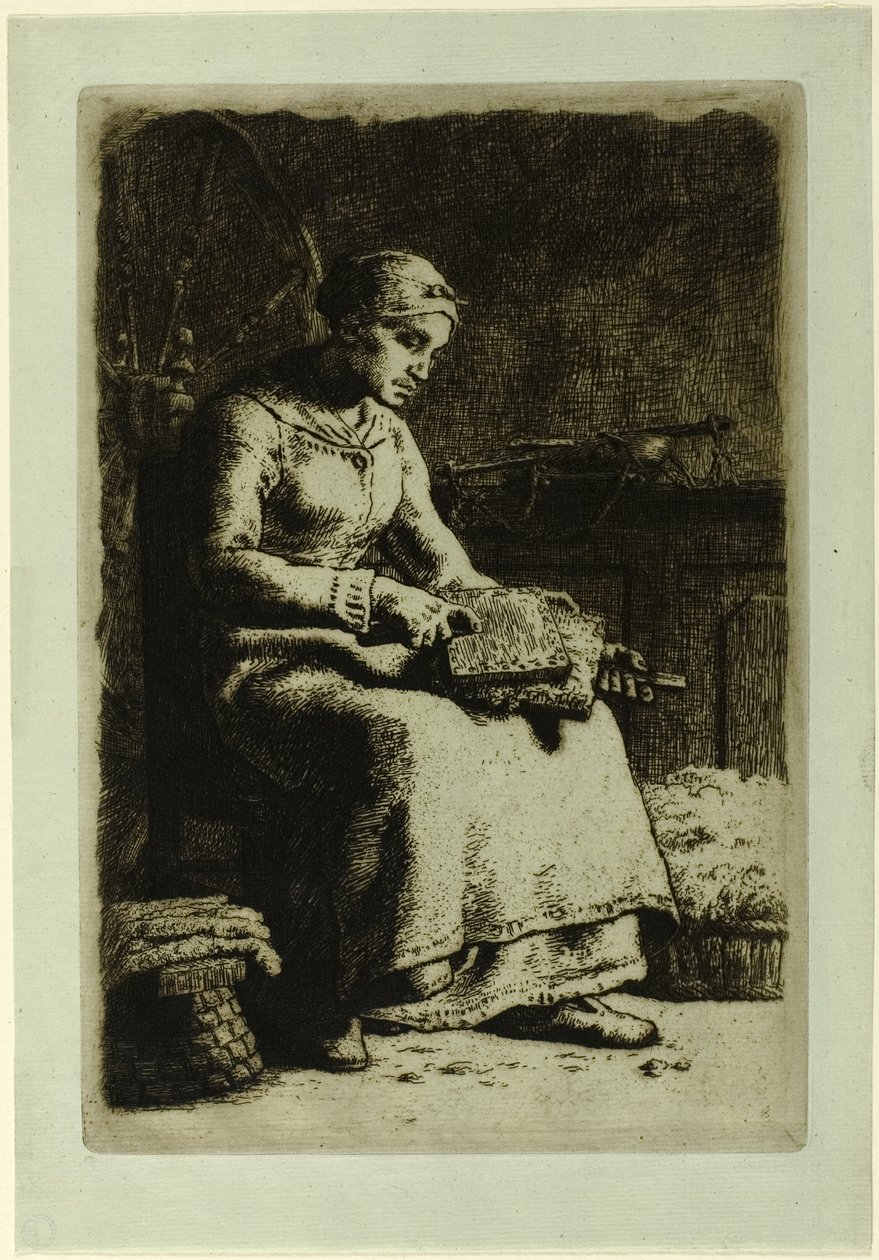Uld-Karderen af Jean Francois Millet