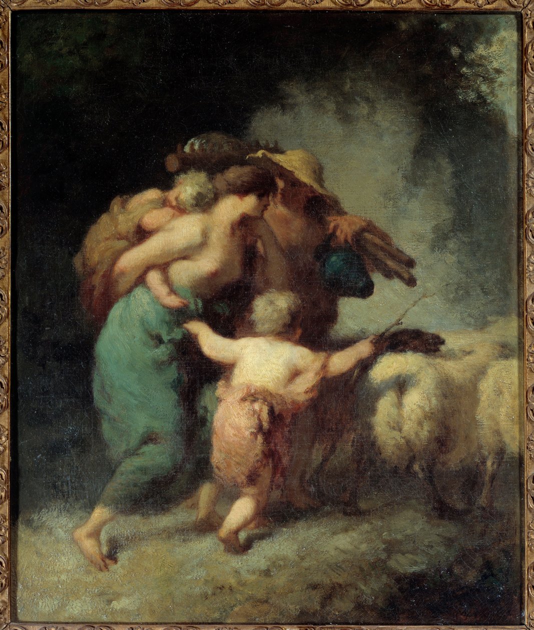 Besætningens tilbagevenden. Maleri af Jean Francois Millet (1814 - 1875) af Jean Francois Millet