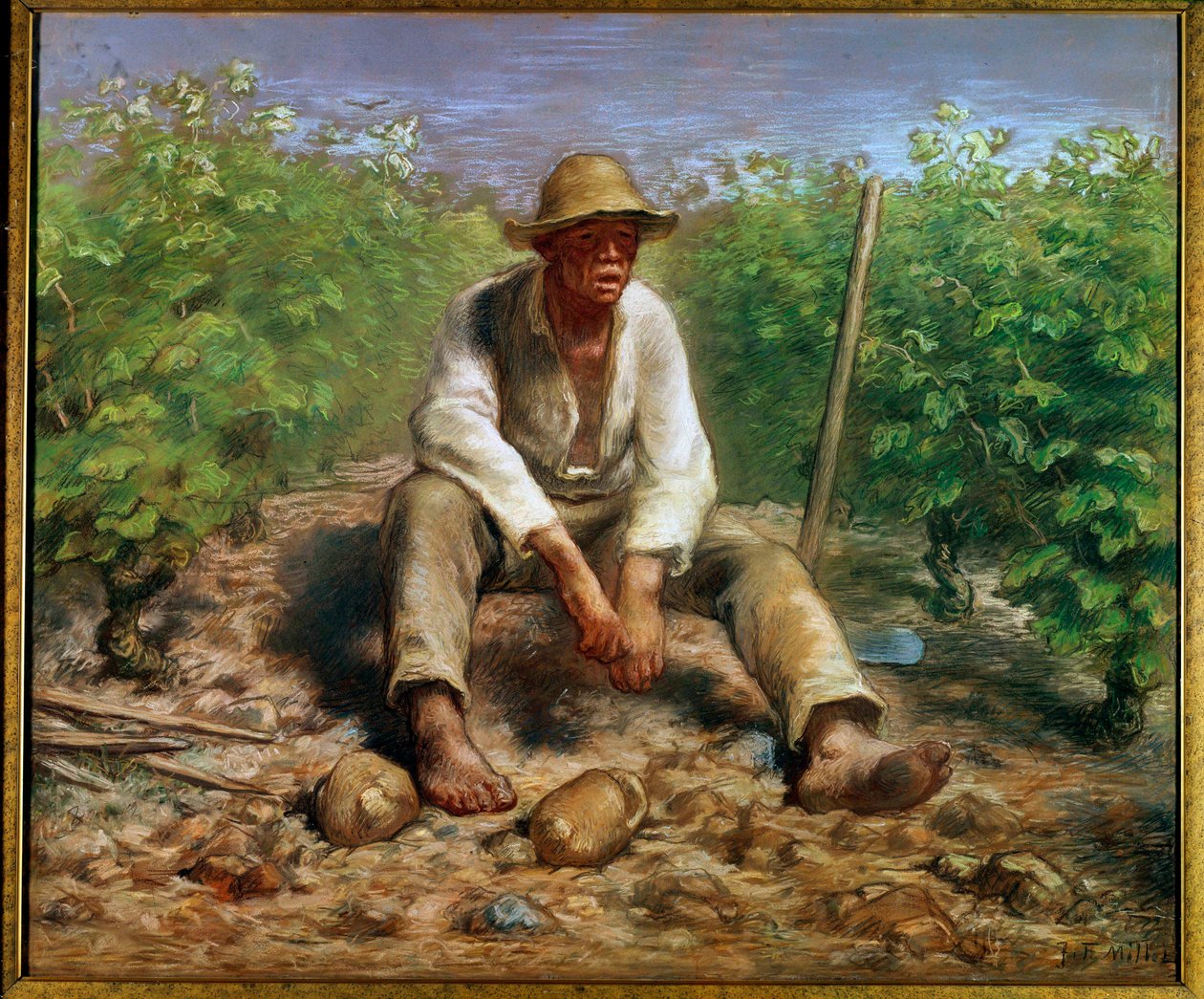 Vinmageren Maleri af Jean Francois Millet (1814-1875) 1800-tallet Haag. Rijksmuseum af Jean Francois Millet