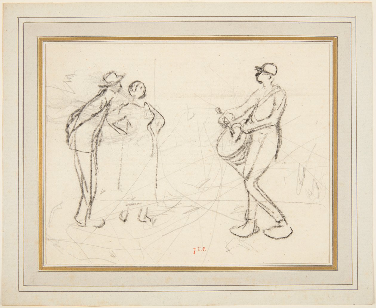 Tre figurer af Jean Francois Millet