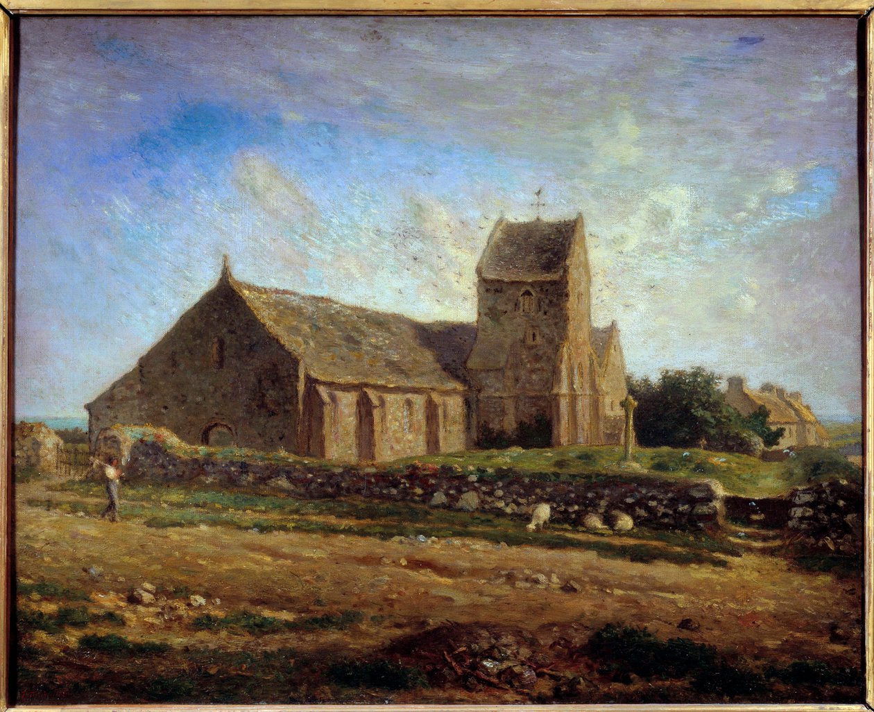 Udsigt over kirken i Greville Maleri af Jean Francois Millet (1814-1875) 1871 søn. 0,6x0,73 m Paris, musee d