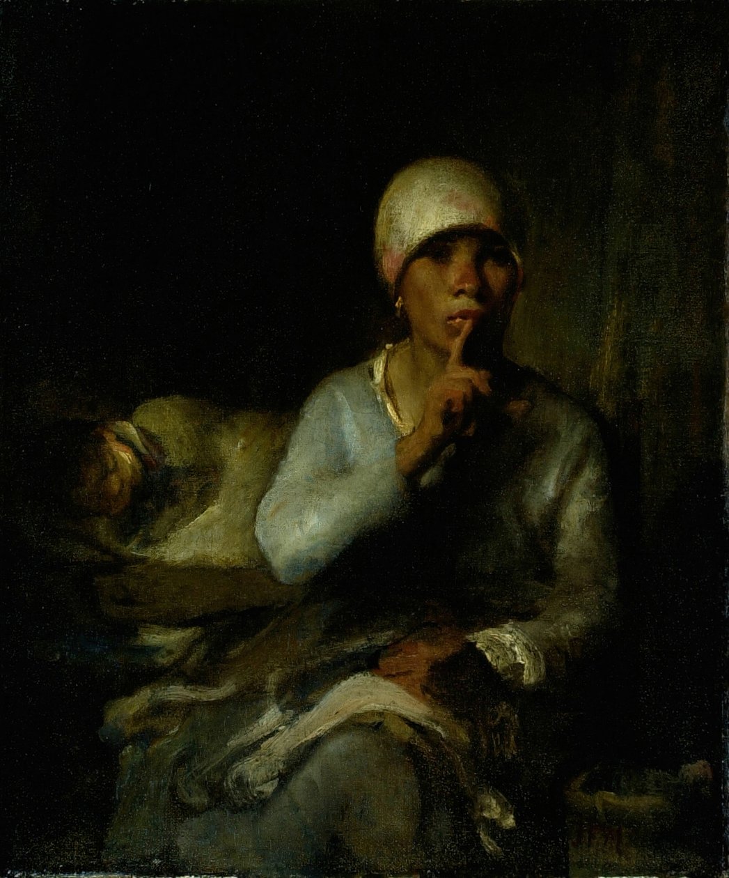 Kvinde og børns stilhed, 185560. af Jean Francois Millet