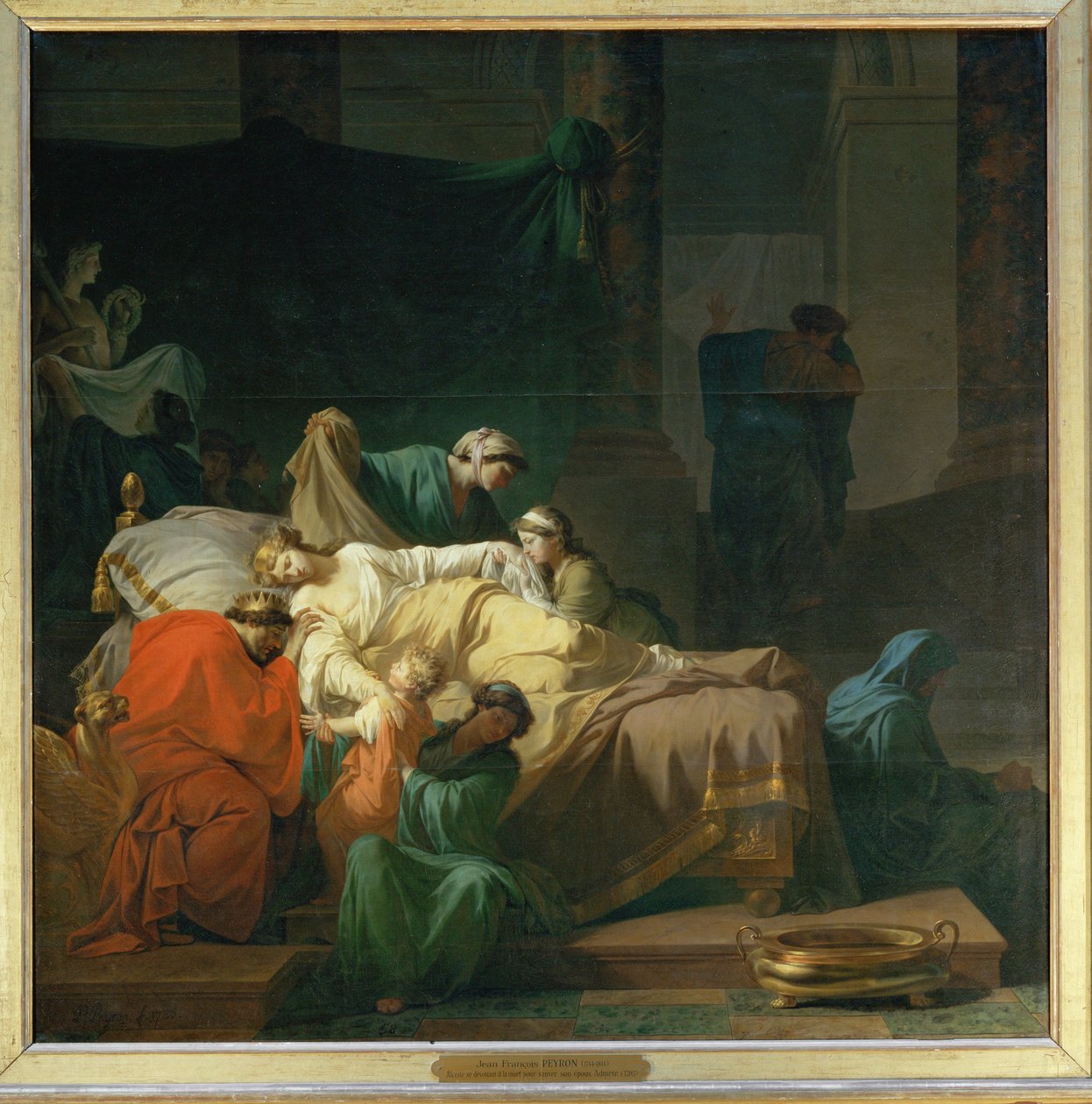 Alceste hengiver sig til døden for at redde sin mand Admete - Alceste forbereder sig på at dø for sin mand Admet ... af Jean François Pierre Peyron
